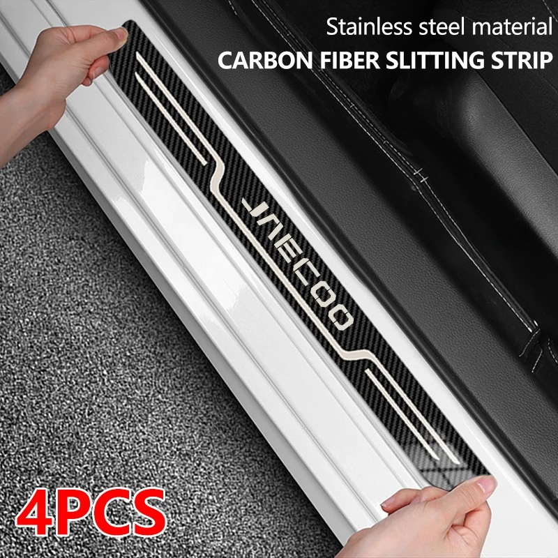 Crepe Pan Carbon - Car Stainless Steel Door Sill Scuff