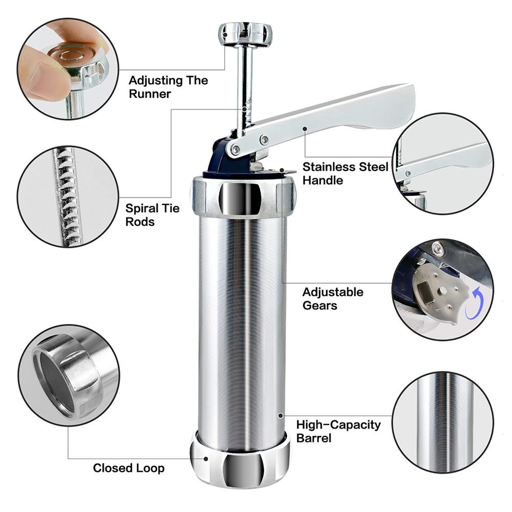 Cookie Press Gun Kit  Aluminum - Churros Maker Gun recension och pris