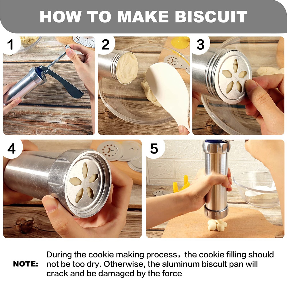 Cookie Press Gun Kit  Aluminum - Churros Maker Gun recension och pris