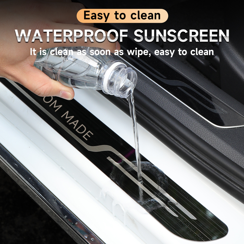 Car Stainless Steel Door Sill  - Crepe Pan Carbon recension och pris